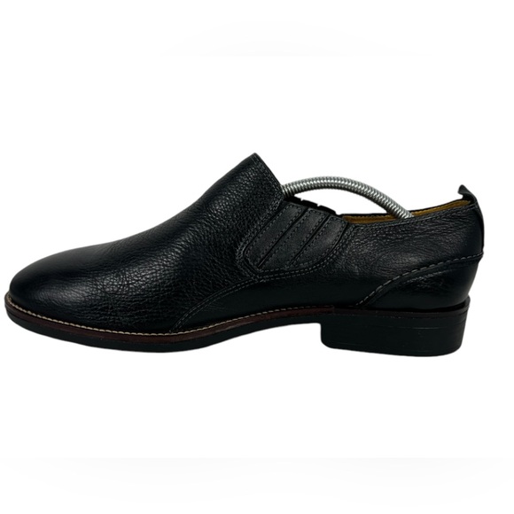 Sandro Moscoloni Leather Slip On Dress Shoe Mens 10.5 D Black Made In Brazil EUC - Picture 2 of 11